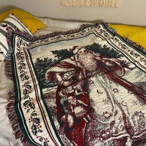 Vintage Christmas Tapestry Blanket